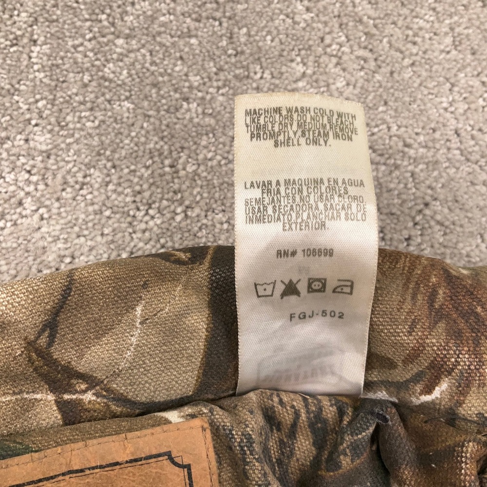 Levis Signature Jacket Men Medium Brown Camo Canvas Hunting Quilted Heavy Jacket - Picture 5 of 10